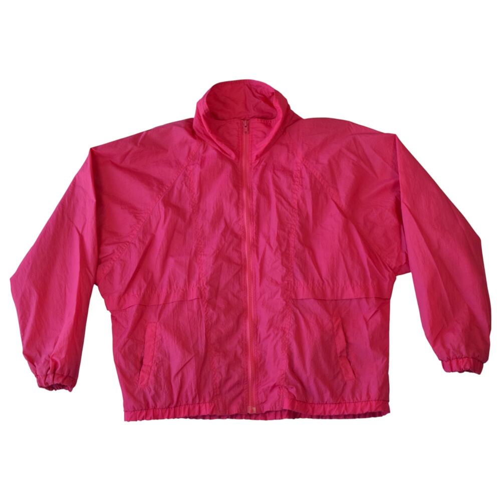 Vintage Hot Pink Windbreaker Jacket – Size Medium